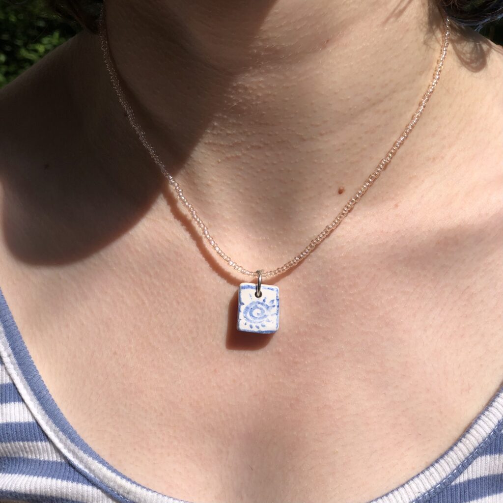 گردن آویز ستاره،سرامیکی،دست ساز،تک نسخه